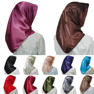 Fashion Silk Satin Scarves Women Square Head Hijab Scarf Ladies Shawls Wraps New - Picture 1 of 37