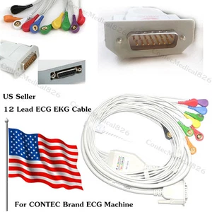 Cable de ECG tipo a presión dorado para máquinas de ECG, 12 cables, tipo clip dorado - Imagen 1 de 3