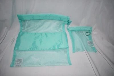 Thirty One Mesh Pouches 2 Pack in Caribbean Blue Mesh NWT - Image 1 of 3