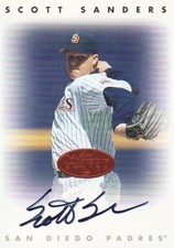 1996 Leaf Signature Baseball Autograph #203 Scott Sanders AUTO San Diego Padres