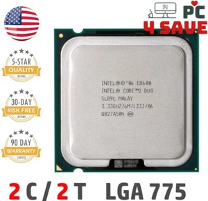 Intel Core 2 Duo E8600 3.33GHz Dual-Core 6MB LGA 775 Desktop CPU Processor SLB9L - Picture 1 of 1