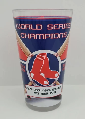 Boston Red Sox World Series Champions Pint Glass Beer Baseball MLB Mantown Bar Cover