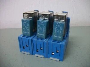 FINDER LOT OF 4 4PDT RELAYS 55.34.9.024.0040 5AMP 250VAC 24VDC - Picture 1 of 3