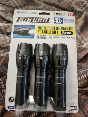 Flashlight Bell + Howell Taclight High-Powered Tactical Flashlight Pack Of 3 - Image 1 of 2