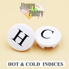 HOT & COLD Tap Top Indicators HC Bathroom Basin Indices Bath Cap Push-In Quality