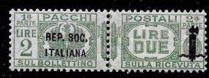 1944 ITALY Italian Social Republic #Q8 / 2L. / Parcel Post MNH** OG RARE VF - Picture 1 of 2