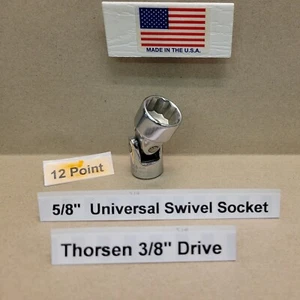 Thorsen 5/8 Universal Swivel Socket 11950 3/8" Dr 12pt For Mechanics & Craftsman - Picture 1 of 10