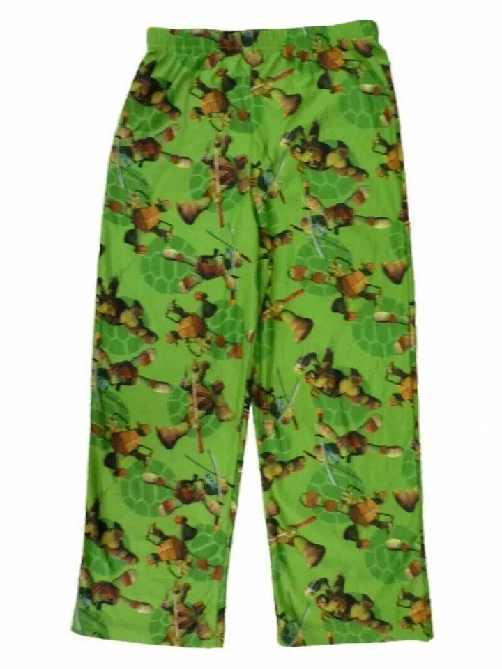 TEENAGE MUTANT NINJA TURTLE BOYS FLANNEL SLEEP PANTS SIZE 8, GREEN *NEW - Image 1 of 1