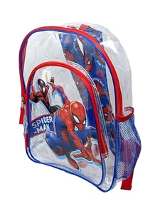 Spiderman Rucksack 16" transparent transparent - Schultasche mit 2 Netzseitentaschen - Bild 1 von 4