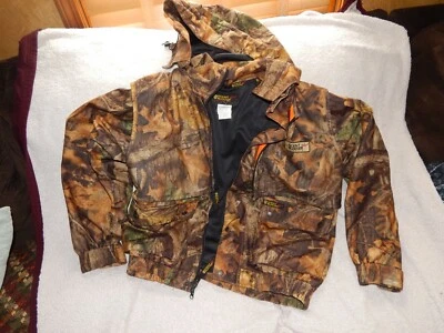 Scent Blocker Plus Frontier Jacket Hooded Hunting Camo Real Tree Safety Vest L - Image 1 of 4