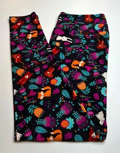 NEW LuLaRoe TC Leggings BLACK PINK ORANGE Sun Fall Bunny Bear Squirrel FOX Heart - Picture 1 of 4