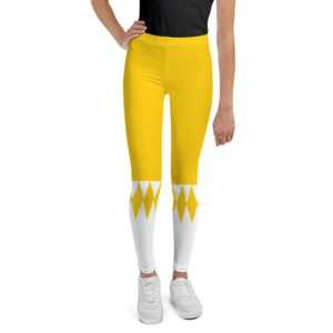 Fighter Yellow Halloween Costume Leggings Youth Pants Cute Holiday Kids Clothing - Picture 1 of 29