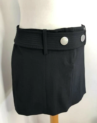 Guess Marciano black wrap belt mini skirt 42 10 VGC smart classic Y2K 90s - Image 1 of 4