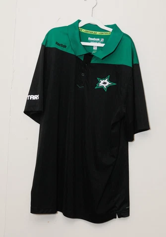 Reebok Center Ice Dallas Stars NHL Button Neck Pullover Men's sz L Nice  (20) Cover