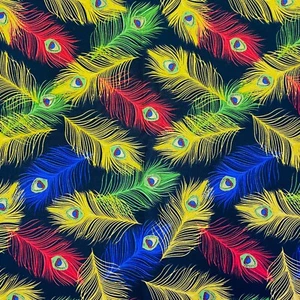 Royal Peacock Fabric Mardi Gras Exclusively Quilters New Orleans La 112" X 44" - Picture 1 of 5
