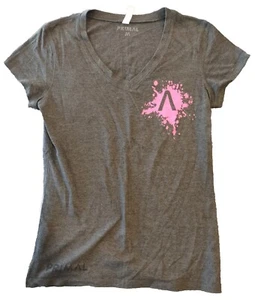 Primal Wear Women's T-Shirt V-Neck Double Sided Size Medium Cycling Bike Wheel - Picture 1 of 10
