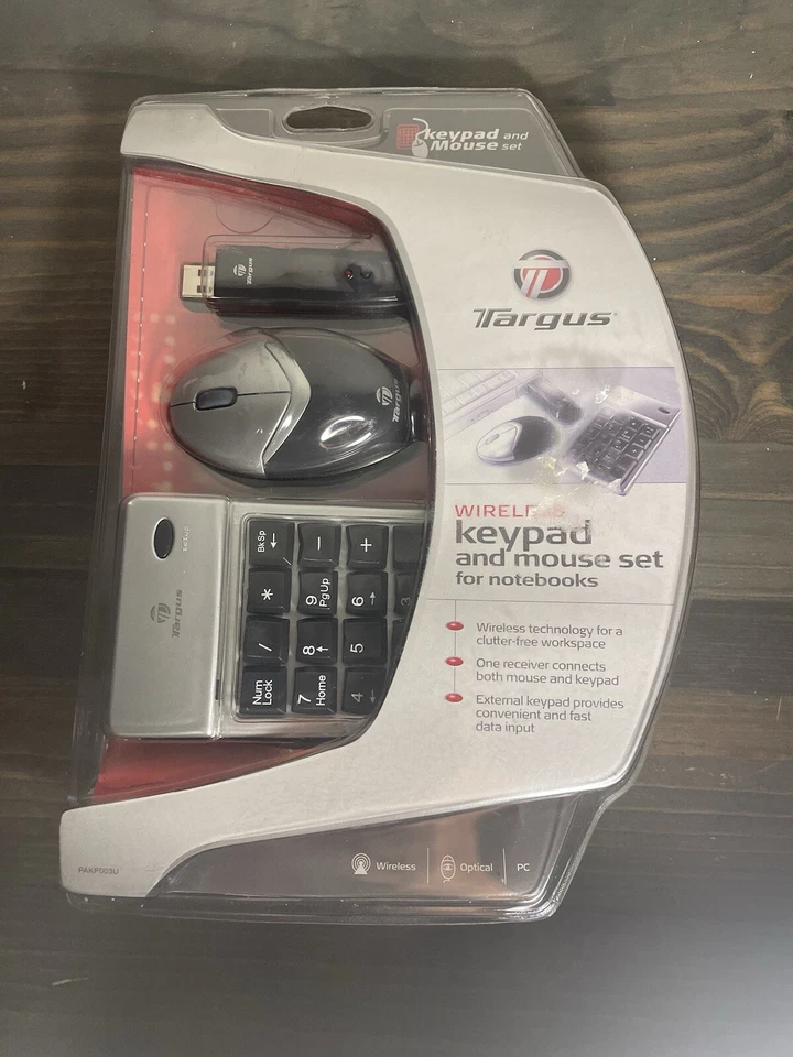 NEW - TARGUS WIRELESS KEYPAD AND MOUSE SET FOR NOTEBOOK PAKP003U - Image 1 of 4