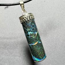 Silver * 44ct Australian Solid Fairy Boulder Pipe Opal Pendant * See Video Clip