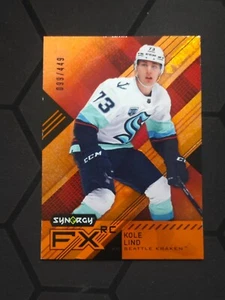 2021-22 Upper Deck Synegry Hockey Rookie Kole Lind 99/449 - Picture 1 of 2