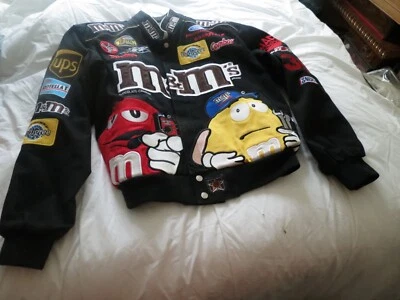 Chaqueta negra vintage 2004 JH Design Nascar M&M's Elliot Sadler #38 L Foto 1 de 4