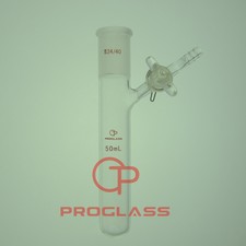 Proglass Reaction Tube 50ml with 24/40 Joint and Glass Spring Stopcock