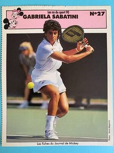 GABRIELA SABATINI, RARE VINTAGE COLLECTOR 90s ROOKIE CARD (GAYRE83)