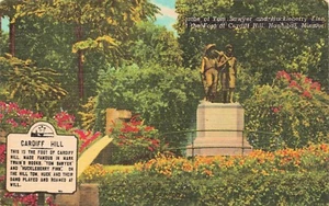 Cardiff House, estatua de Tom Sawyer, Hannibal, Missouri PC publicada 1963 - Imagen 1 de 2