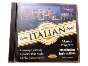 Learn Italian Now! Windows/Mac CD-Rom Transparent Language (2CD Roms ) Pre-Owned - Picture 1 of 2
