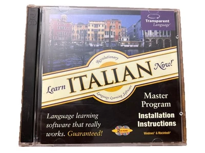 Learn Italian Now! Windows/Mac CD-Rom Transparent Language (2CD Roms ) Pre-Owned - Image 1 of 2