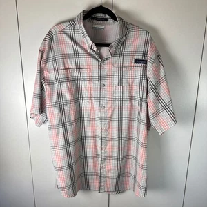 Columbia Super Tamiami XL Mens PFG Fishing Shirt Plaid Omni Shade - Picture 1 of 9
