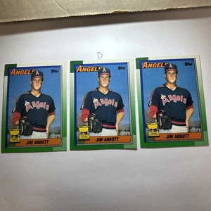 Jim Abbott 1990 Topps #675 Rookie Gold Cup California Angels - Imagen 1 de 3