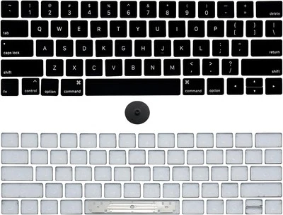 Keyboard Keycaps Keys Cap US Set Replacement for A1706 A1707 Keys, Black  - Image 1 of 4