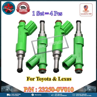 4 x injetores de combustível para 2010-2017 Toyota Camry 2.5L L4 Lexus 23250-0V010 - Imagem 1 de 4