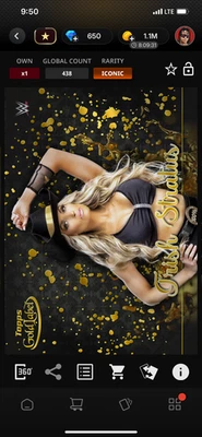 DIGITAL Topps WWE Slam Gold Label 25 Trish Stratus Gold Splatter - Image 1 of 2