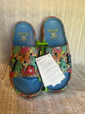 Классические мужские горки Lilo & Stitch Disney's Crocs для взрослых 7 женские 9 синие с цветочным рисунком  - Изображение 1 из 4