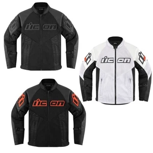 Icon Mesh AF Street Motorcycle Leather Jacket - Pick Color/Size - Picture 1 of 11
