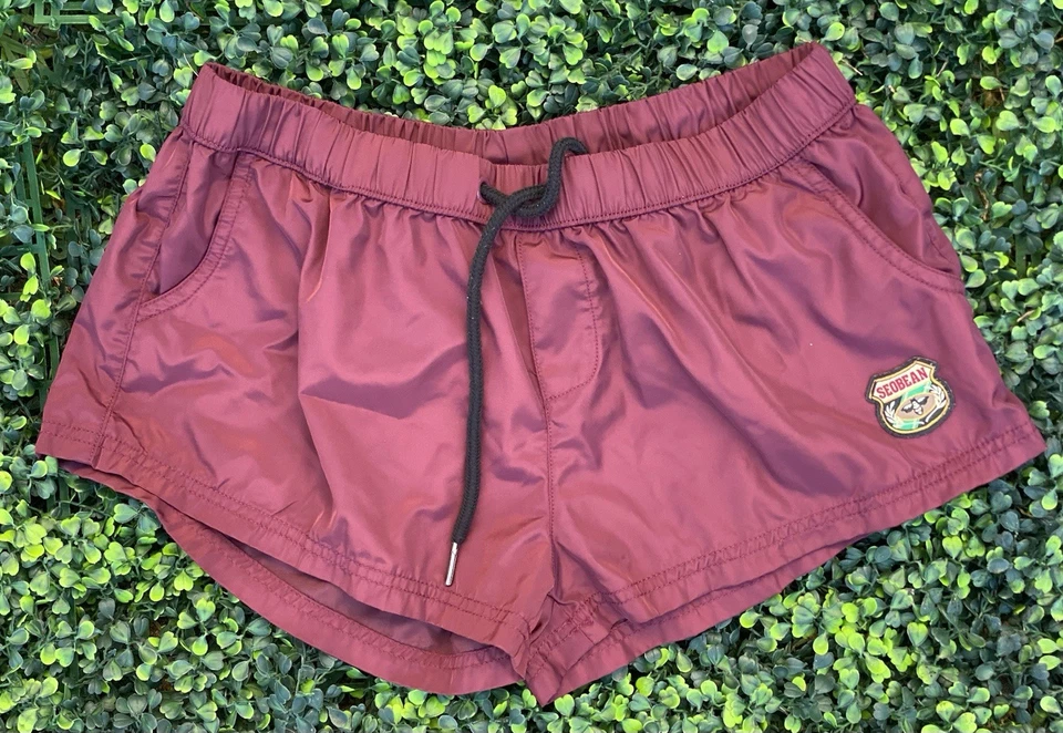 Seobean 男式游泳短裤大号红色勃艮第色 — 第 1/4 张图片