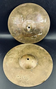 Antique 1920s Leedy Brass Sock Cymbal Pair 7" & 8" Percussion Cymbals - Picture 1 of 4