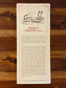 Friends of Steamtown, U.S.A. Brochure Membership Form Vtg Bellows Falls Vermont - Picture 1 of 4