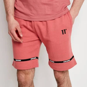 11 Degrees Taped Sweat Shorts Washed Red - Picture 1 of 2