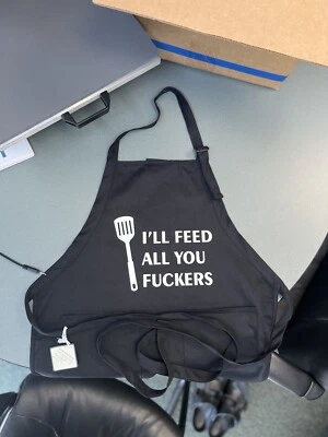 Funny Grilling Apron 2 Pockets I'll Feed All You - Image 1 of 4