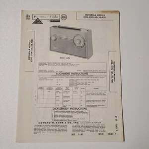 SAMS PHOTOFACT SERVICE MANUAL 471-9 MOTOROLA RADIO L12G L12N HS-728 - Picture 1 of 1