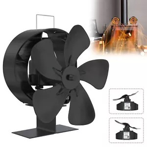 5 Flügel Stromloser Ventilator 60° schwenkbar Kaminöfen Fan Magnetisch Lüfter DE - Bild 1 von 11