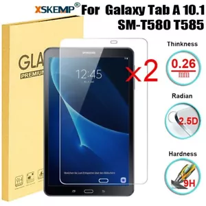 Protector de pantalla de vidrio templado HD transparente 2 piezas Samsung Tab A 10.1 2016 T580 T585 - Imagen 1 de 14