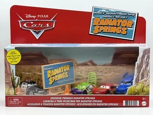 Disney Pixar Cars 4-Pack Sheriff Lightning McQueen DJ  Wingo Radiator Springs - Picture 1 of 8