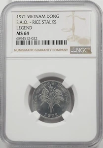 Vietnam 1971 Dong NGC MS64 Rice Stalks Legend NG2076 combine shipping - Picture 1 of 2