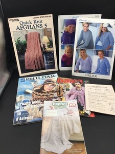 Lot of 7 Books Patterns Knitting Baby Blankets, Wraps, Sweaters, Hats, Scarfs - Picture 1 of 15