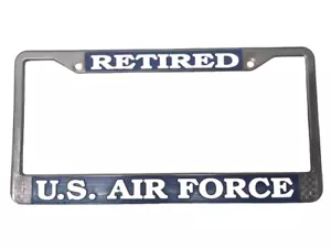 "Telaio targa cromata US AIR FORCE RITIRATA 12" x 6 1/4" - Foto 1 di 2
