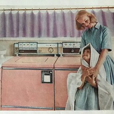 General Electric Filter Flo Pink Washer 1960 Vtg Print Ad or Sunkist Oranges