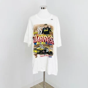 Chase Authentics Marcos Ambrose Racing T-Shirt Mens 2XL White Pre-Shrunk Signed - Picture 1 of 14